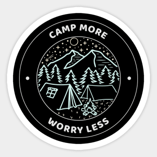 Camp More Worry Less Design Sticker